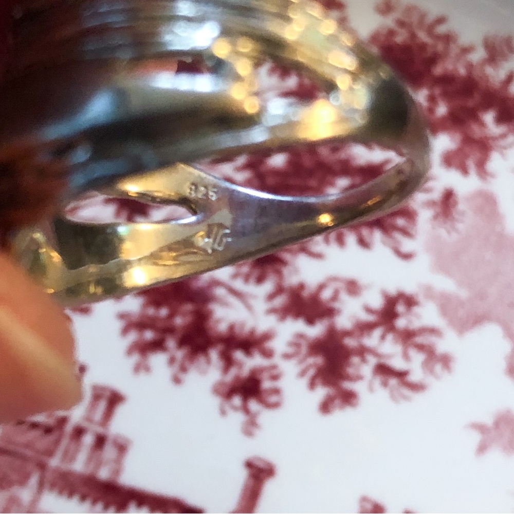 Vtg 925 sterling silver HG Hagit Gorali ring sz 9.75 Brutalist - Picture 9 of 14